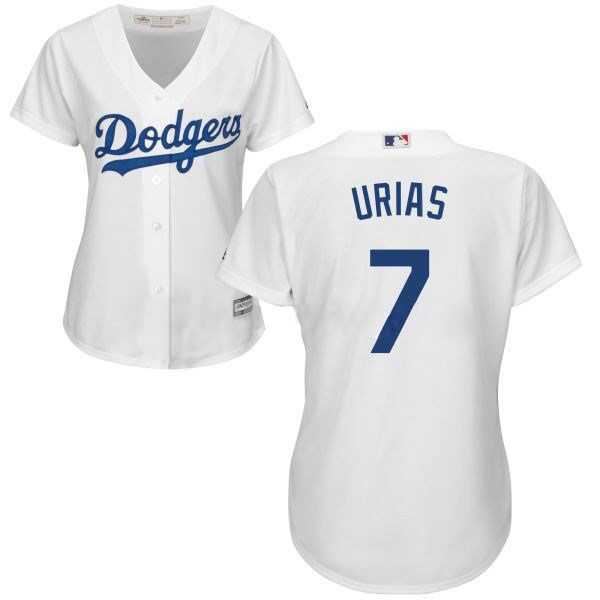 Women Los Angeles Dodgers #7 Julio Urias white Alternate Stitched Baseball Jersey