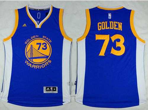 Golden State Warriors #73 Golden Blue 73 Wins Stitched NBA Jersey