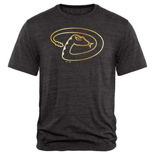 Arizona Diamondbacks Fanatics Apparel Gold Collection Tri-Blend T-Shirt Black