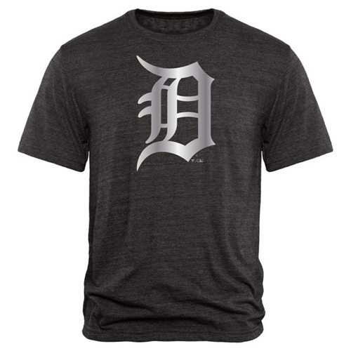 Detroit Tigers Fanatics Apparel Platinum Collection Tri-Blend T-Shirt Black