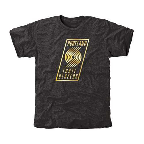 Portland Trail Blazers Gold Collection Tri-Blend T-Shirt Black