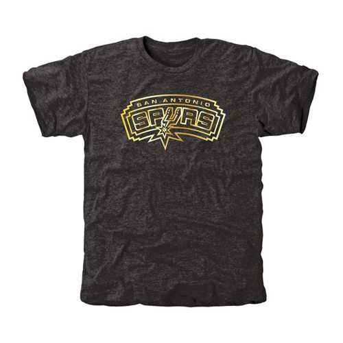 San Antonio Spurs Gold Collection Tri-Blend T-Shirt Black