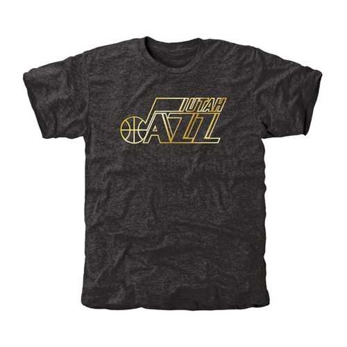 Utah Jazz Gold Collection Tri-Blend T-Shirt Black
