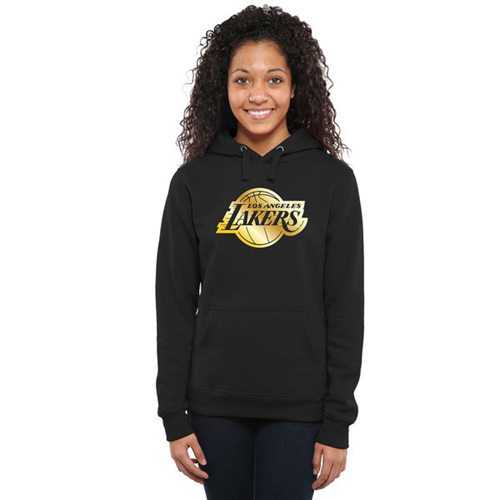 Women's Los Angeles Lakers Gold Collection Pullover Hoodie Black
