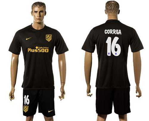 Atletico Madrid #16 Correa Away Soccer Club Jersey