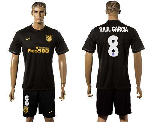Atletico Madrid #8 Raul Garcia Away Soccer Club Jersey