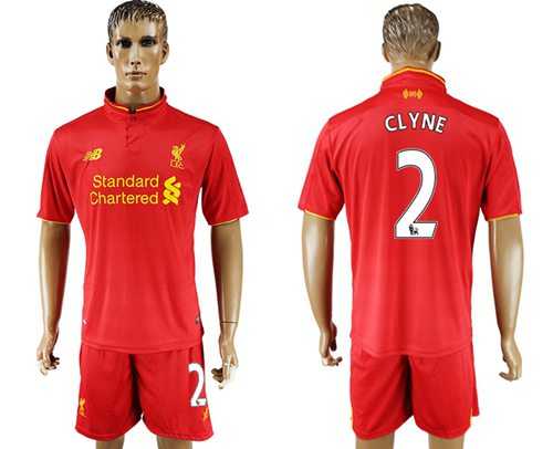 Liverpool #2 Clyne Red Home Soccer Club Jersey