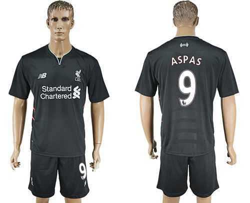 Liverpool #9 Aspas Away Soccer Club Jersey
