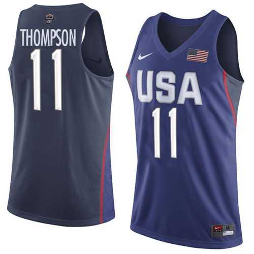 Nike Team USA #11 Klay Thompson Navy Blue 2016 Dream Team Stitched NBA Jersey