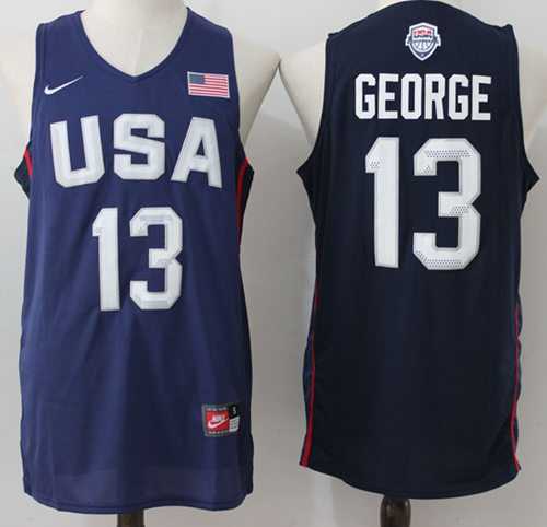 Nike Team USA #13 Paul George Navy Blue 2016 Dream Team Stitched NBA Jersey