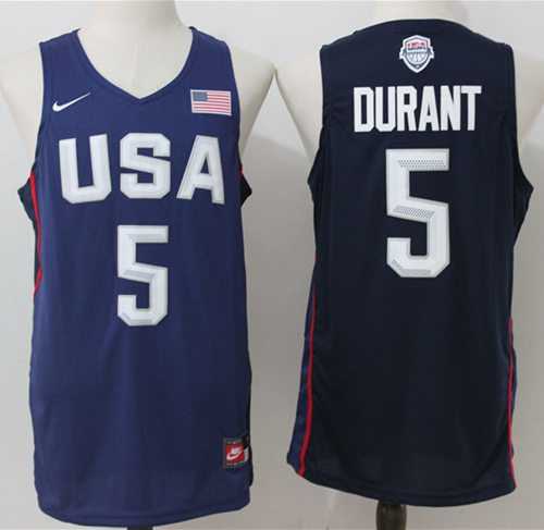 Nike Team USA #5 Kevin Durant Navy Blue 2016 Dream Team Stitched NBA Jersey