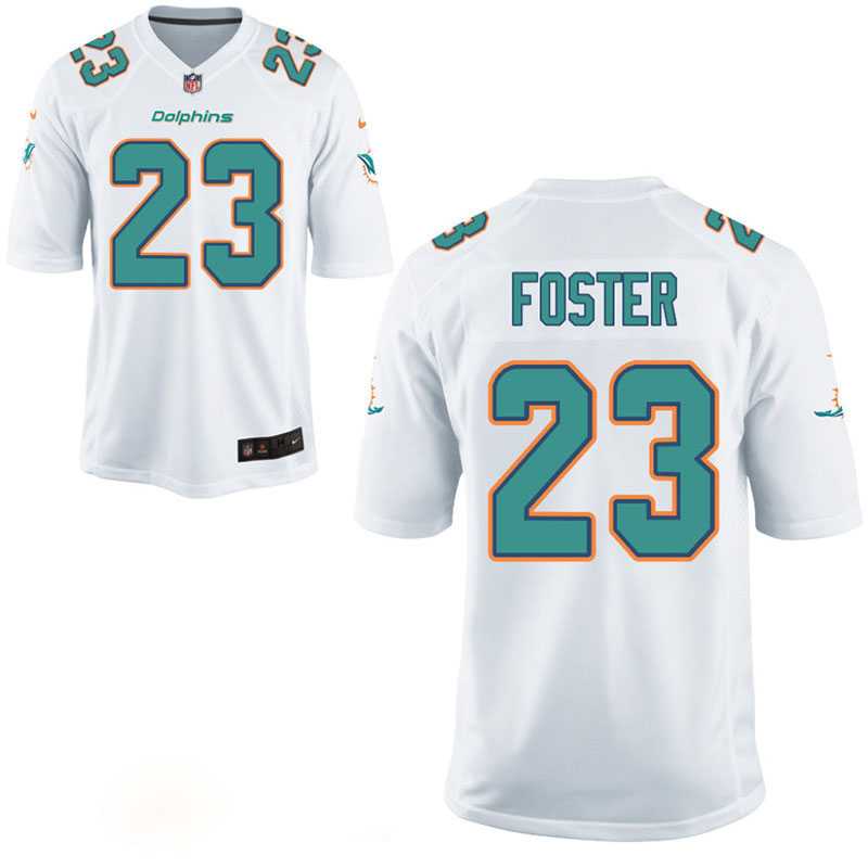 Miami Dolphins #23 Adrian Foster White Game Jersey