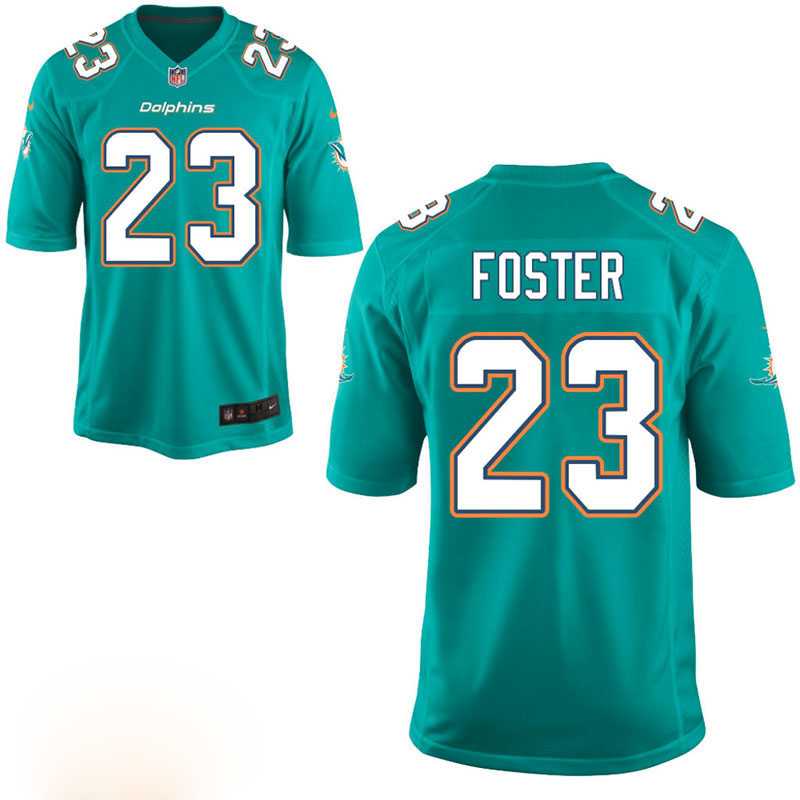 Youth Miami Dolphins #23 Adrian Foster Aqua Game Jersey