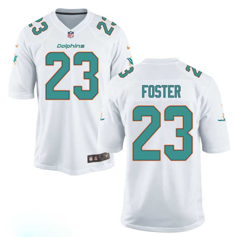 Youth Miami Dolphins #23 Adrian Foster White Game Jersey