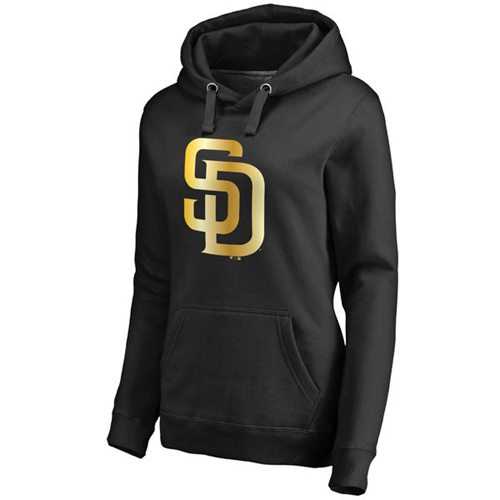 Women's San Diego Padres Gold Collection Pullover Hoodie Black