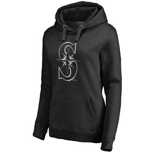 Women's Seattle Mariners Platinum Collection Pullover Hoodie Black