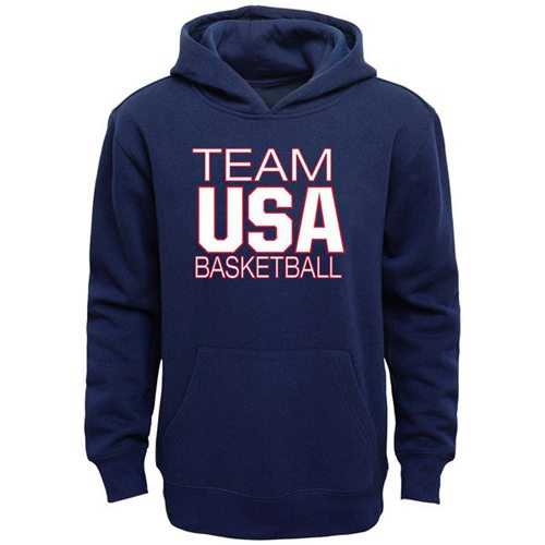Youth Team USA Basketball National Governing Body Pullover Hoodie Navy