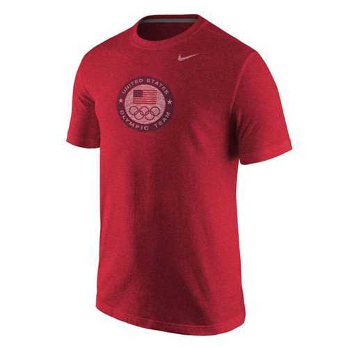 Team USA Nike Dri-Blend Logo Performance T-Shirt Red