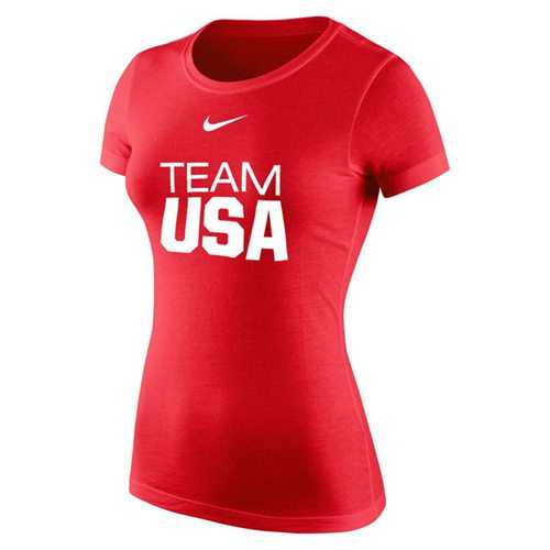 Women's Team USA Nike Core T-Shirt Red