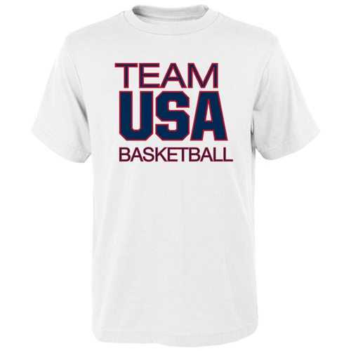 Youth Team USA Basketball Pride for National Governing Body T-Shirt White