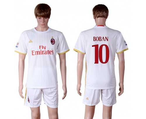 AC Milan #10 Boban Away Soccer Club Jersey