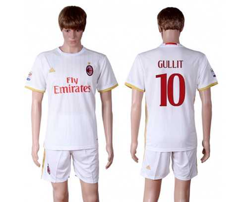 AC Milan #10 Gullit Away Soccer Club Jersey