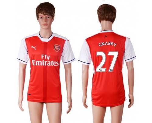 Arsenal #27 Gnabry Home Soccer Club Jersey