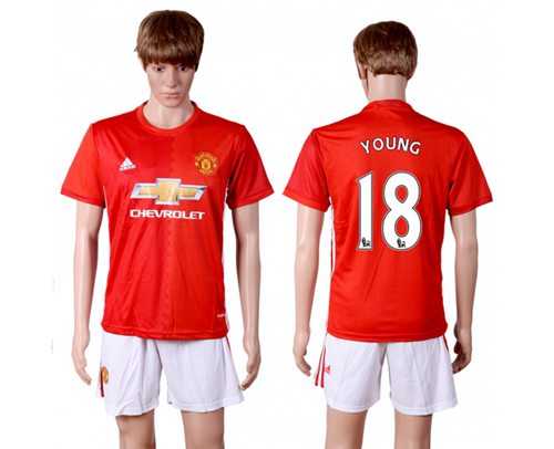 Manchester United #18 Young Red Home Soccer Club Jersey