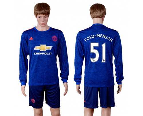 Manchester United #51 Fosu-Mensah Away Long Sleeves Soccer Club Jersey