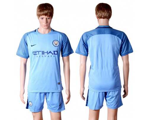 Manchester City Blank Home Soccer Club Jersey