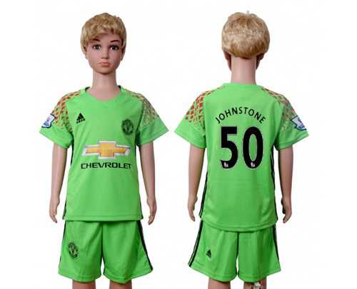 Manchester United #50 Johnstone Green Kid Soccer Club Jersey