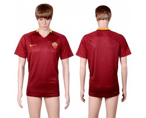 Roma Blank Red Home Soccer Club Jersey