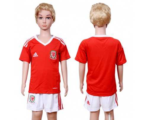 Wales Blank Home Kid Soccer Country Jersey