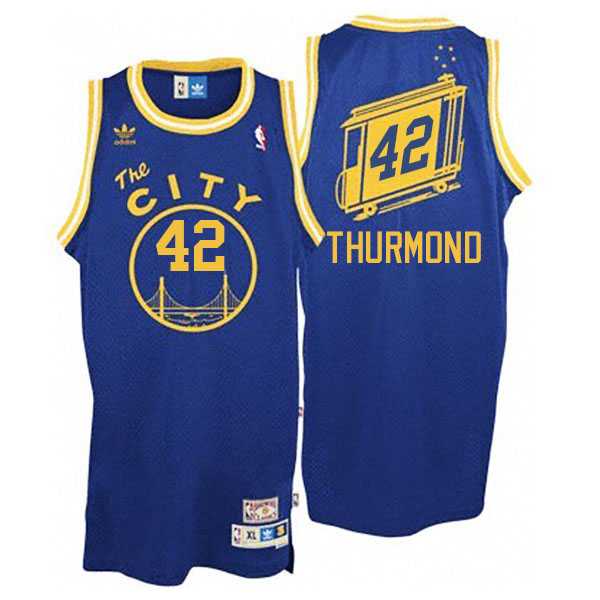 Golden State Warriors #42 Nate Thurmond The City Throwback Blue Swingman Jersey Golden State Warriors #42 Nate Thurmond The City Throwback Blue Swingman Jersey