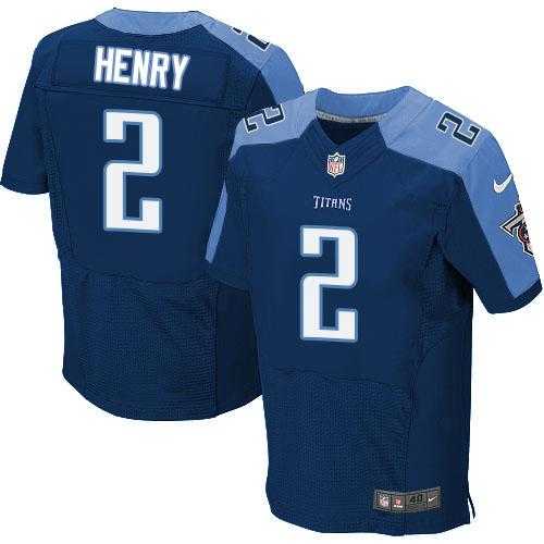 Nike Tennessee Titans #2 Derrick Henry Navy Blue Alternate Men's Stitched NFL Elite Jersey