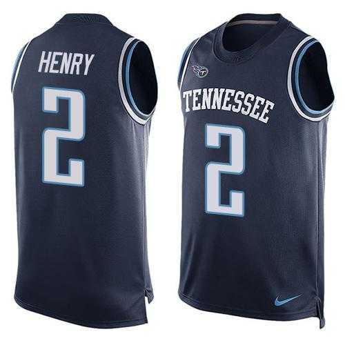 Nike Tennessee Titans #2 Derrick Henry Navy Blue Alternate Men's Stitched NFL Limited Tank Top Jersey