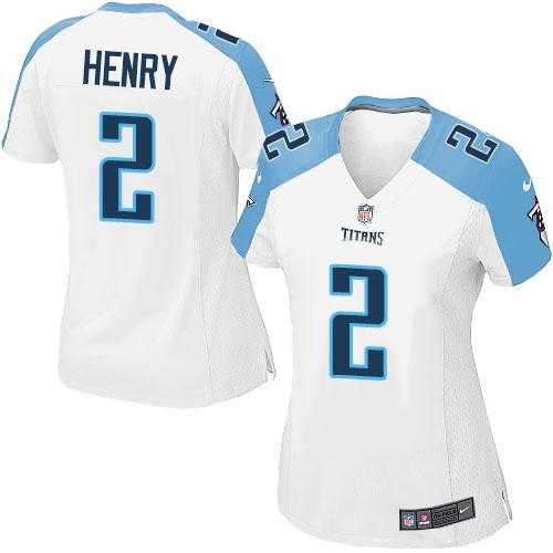 Women's Nike Tennessee Titans #2 Derrick Henry White Stitched NFL Elite Jersey