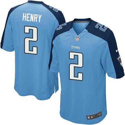 Youth Nike Tennessee Titans #2 Derrick Henry Light Blue Team Color Stitched NFL Elite Jersey