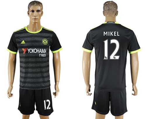 Chelsea #12 Mikel Away Soccer Club Jersey