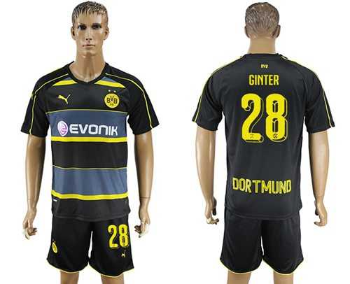 Dortmund #28 Ginter Away Soccer Club Jersey