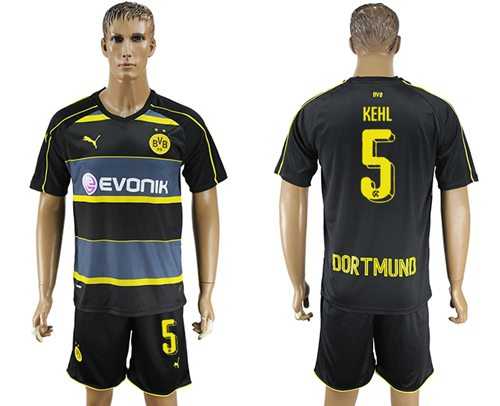 Dortmund #5 Kehl Away Soccer Club Jersey