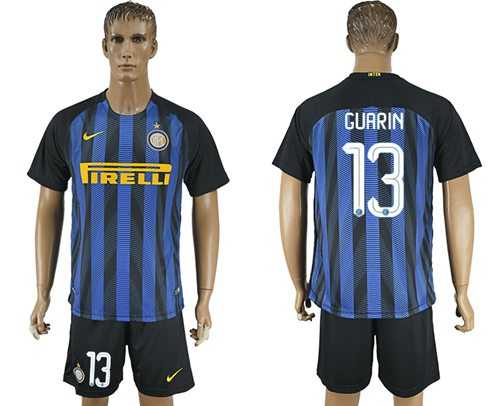 Inter Milan #13 Guarin Home Soccer Club Jersey