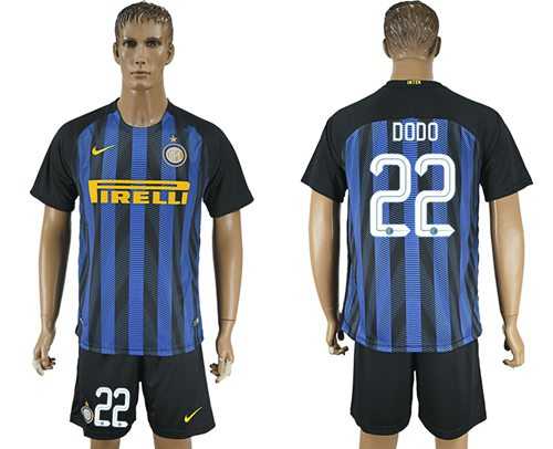 Inter Milan #22 Dodo Home Soccer Club Jersey