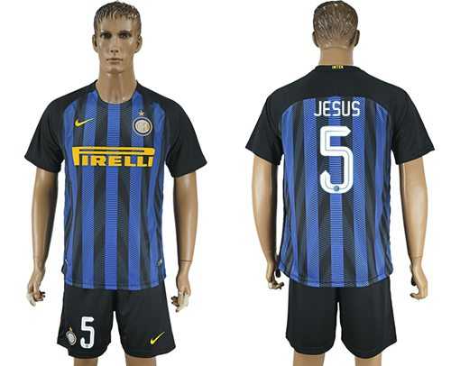 Inter Milan #5 Jesus Home Soccer Club Jersey