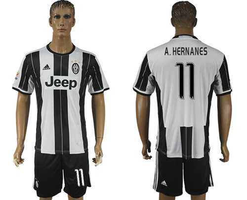 Juventus #11 A.Hernanes Home Soccer Club Jersey