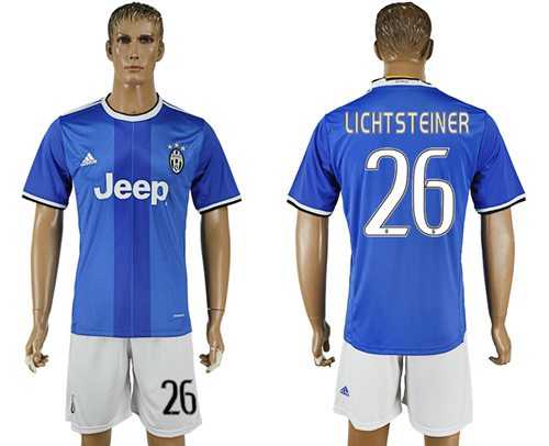 Juventus #26 Lichtsteiner Away Soccer Club Jersey