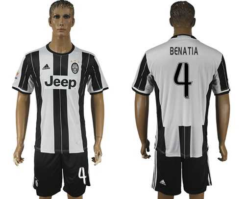 Juventus #4 Benatia Home Soccer Club Jersey