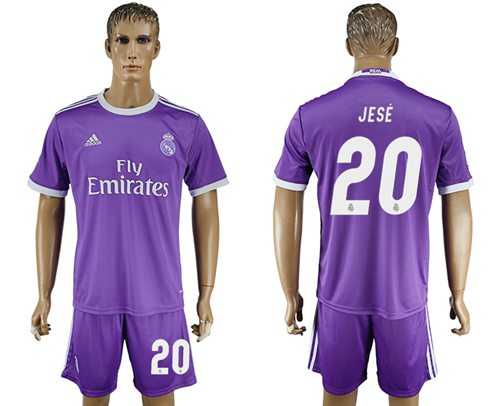 Real Madrid #20 Jese Away Soccer Club Jersey