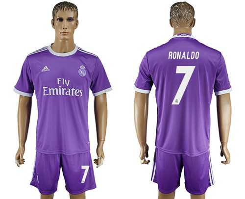 Real Madrid #7 Ronaldo Away Soccer Club Jersey