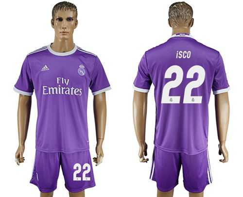 Real Madrid #22 Isco Away Soccer Club Jersey